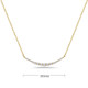 Curved Diamond Necklace- Yellow Gold