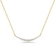 Curved Diamond Necklace- Yellow Gold