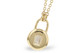 Diamond Lock Pendant - Yellow Gold