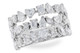 Triple Row Fancy Shape Diamond Band