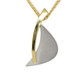 Sail Pendant - White Sail, Yellow Chain