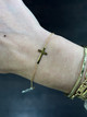Sideways Cross Bracelet- Gold