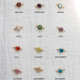 Simulated Gemstone Connector Charm for Permanent Jewelry