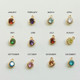 Simulated Gemstone Dangle Charm for Permanent Jewelry