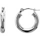 3x15mm Hoops- White Gold