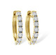 1/4cttw Illusion Set Earrings - Yellow Gold