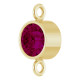 4mm Rhodolite Garnet Connector Charm for Permanent Jewelry