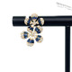 Double Sapphire and Diamond Flower Studs