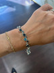 Hydrangea Blue Topaz Line Bracelet