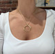 gold vermeil necklace, circle necklace, open circle necklace