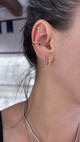 Zig-Zag Diamond Hoops