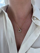 Braided Gold and Pave Circle Pendant