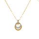 Braided Gold and Pave Circle Pendant
