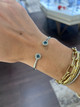 Blue Topaz Cuff Silver Bracelet
