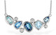 Curved Blue Topaz Necklace