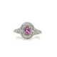 Pink Sapphire Platinum Ring