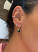 Black Onyx Bezel Set Drop Earrings