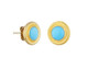 Sloane Bezel Set Turquoise Earrings