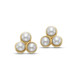 Pearl Trio Studs- Bezel Set