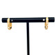 Mini Scattered Diamond Rectangular Hoops, Satin Finish