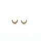 crescent moon diamond studs, moon earrings, moon studs