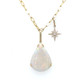 opal necklace, north star necklace, opal and diamond necklace