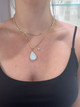 opal necklace, north star necklace, opal and diamond necklace