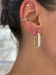 2cttw Rectangular Pave Hoops