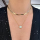 opal necklace, opal pendant, yellow gold opal necklace, opal jewelry