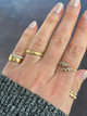 Faceted Gold Diamond Eternity Band