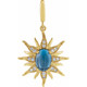 Blue Topaz Sun Charm Pendant