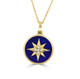 Compass Rose and Lapis Pendant