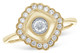 Scalloped Halo Ring