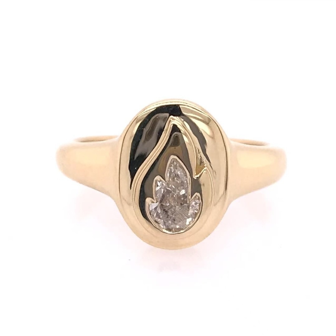 Inner Flame Diamond Ring