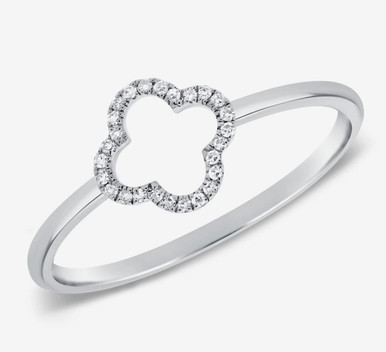 Open Clover Diamond Ring