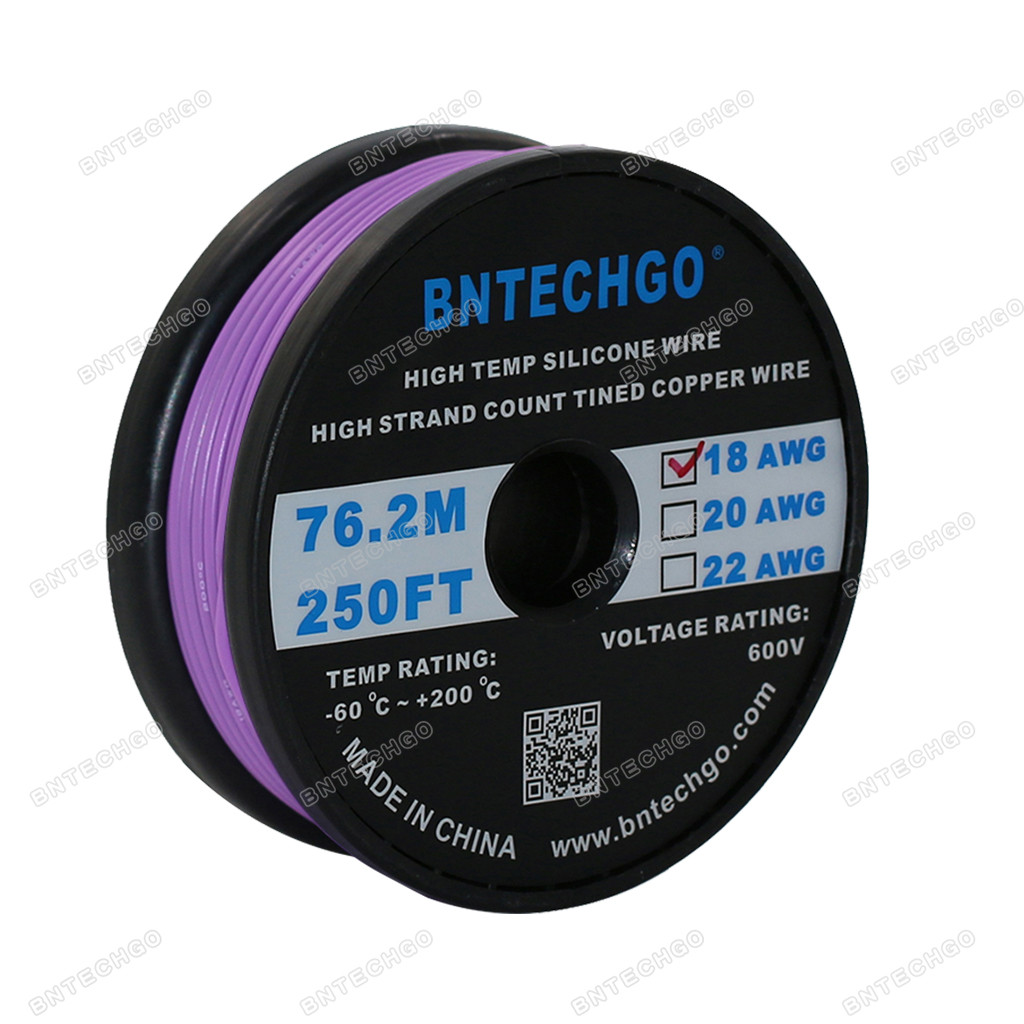 BNTECHGO Silikonkabel 18 AWG – 100 Fuß Schwarz, Extrem Flexibel & Hitzebeständig Bis 200°C | Für Modellbau & Elektronik