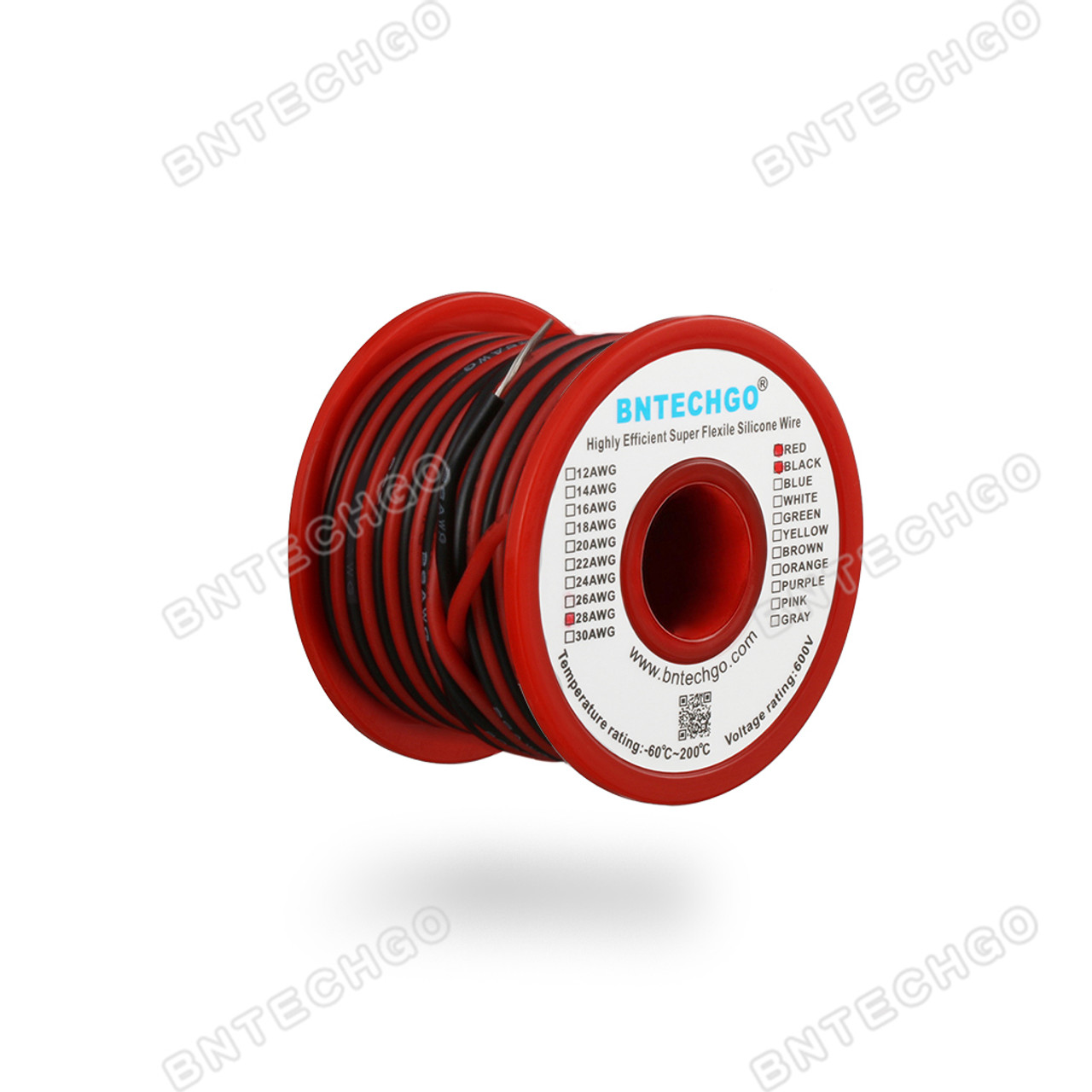 BNTECHGO 18 Gauge Silicone Wire 10 ft Red and 10 ft Black Flexible 18 AWG Stranded Tinned Copper Wire