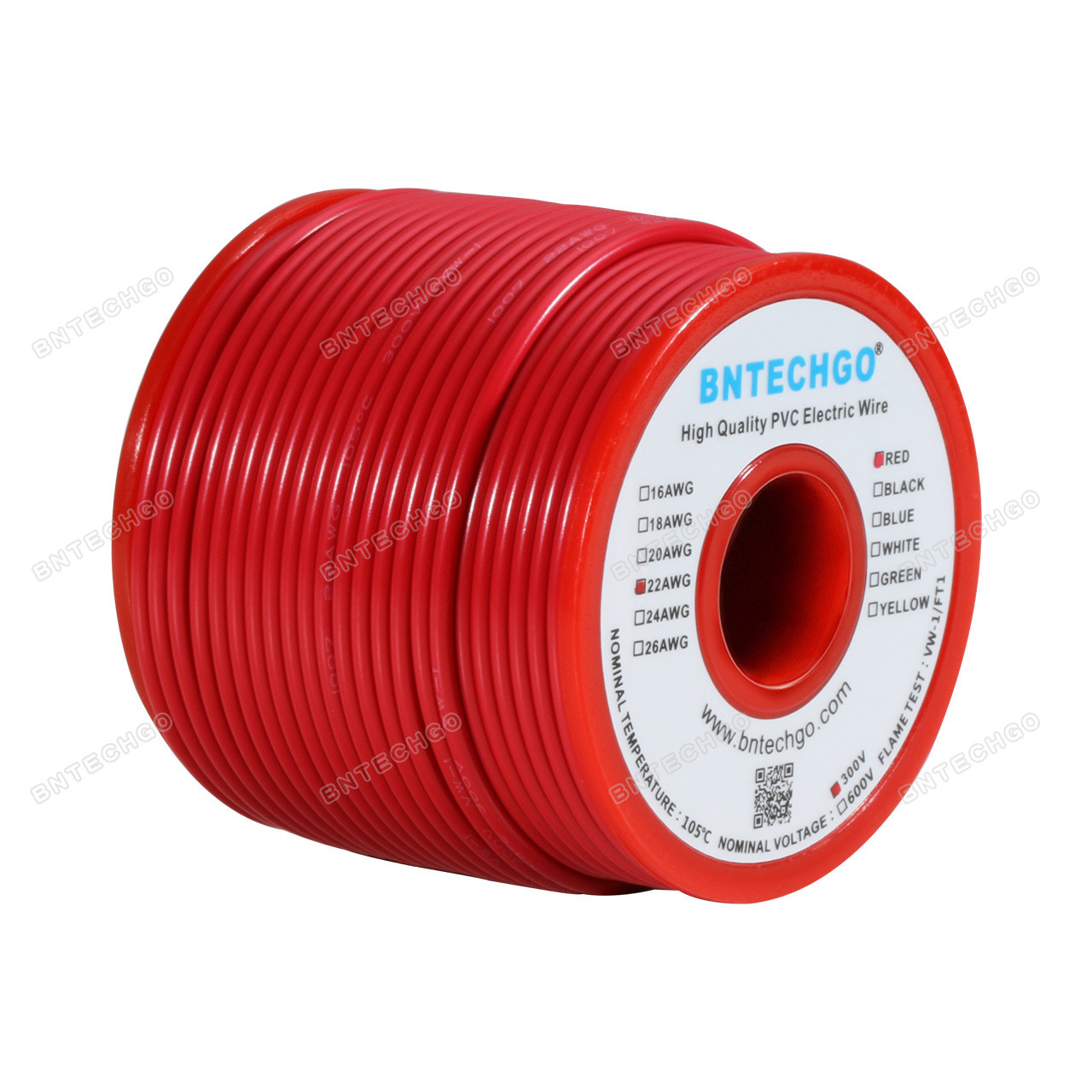 22 Gauge PVC 1007 Wire Solid Wire Tinned Copper Wire 300V