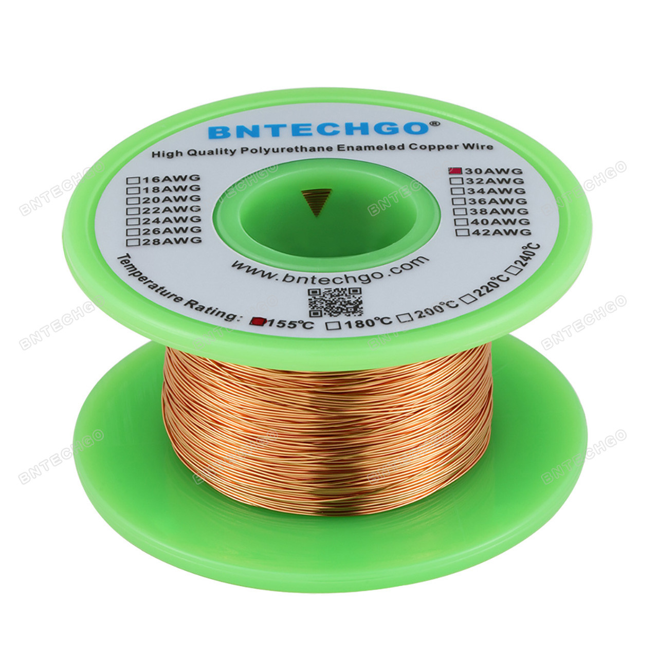BNTECHGO 30 AWG Magnet Wire - Enameled Copper Wire - Enameled Magnet  Winding Wire - 3.0 lb - 0.0098 Diameter 1 Spool Coil Natural Temperature  Rating