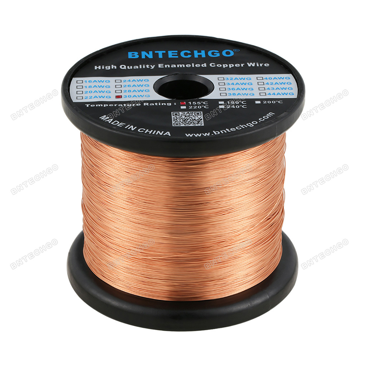 Remington Industries 27 AWG Enameled Copper Magnet Wire – 5 Lbs Spool, 8005 Ft, Red, 155°C, NEMA MW-16-C