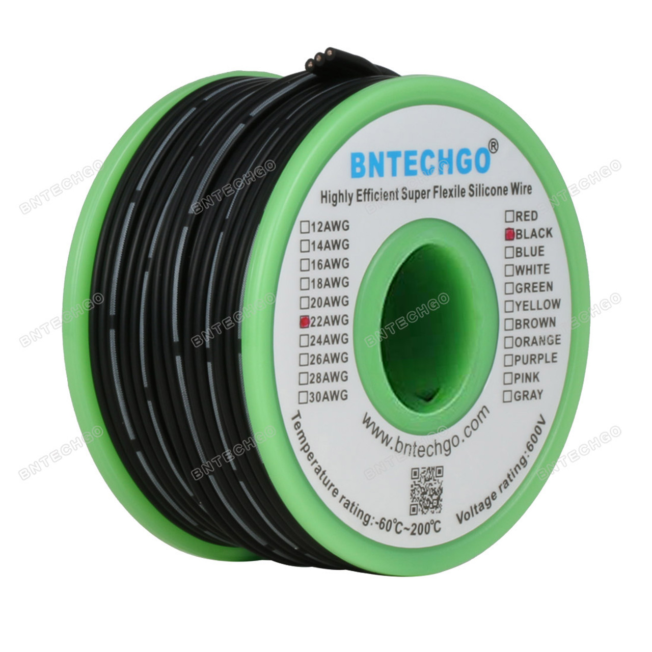 22 gauge silicone wire spool 7 color high resistant 200 deg c