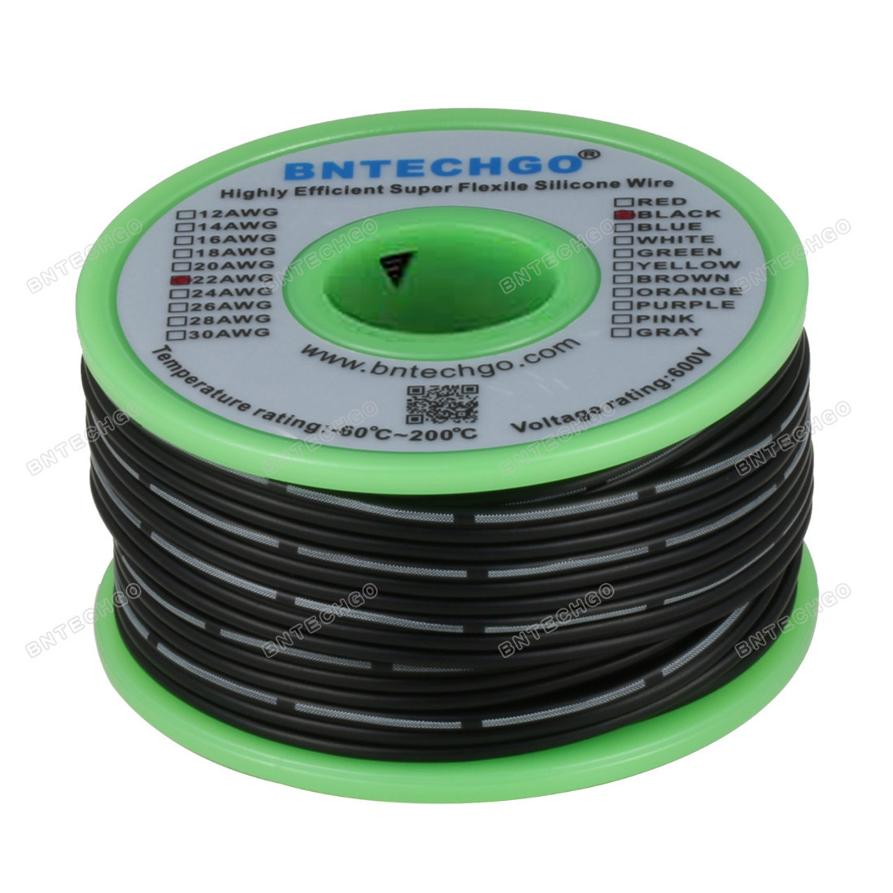 BNTECHGO bntechgo 22 awg 1007 electric wire 22 gauge pvc 1007 wire solid  wire hook up wire 300v solid tinned copper wire green 25 ft per