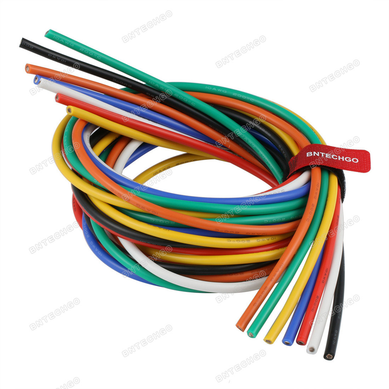 BNTECHGO 10 Gauge Silicone Wire Kit 7 Color Each 3 ft Flexible 10 AWG  Stranded Tinned Copper Wire