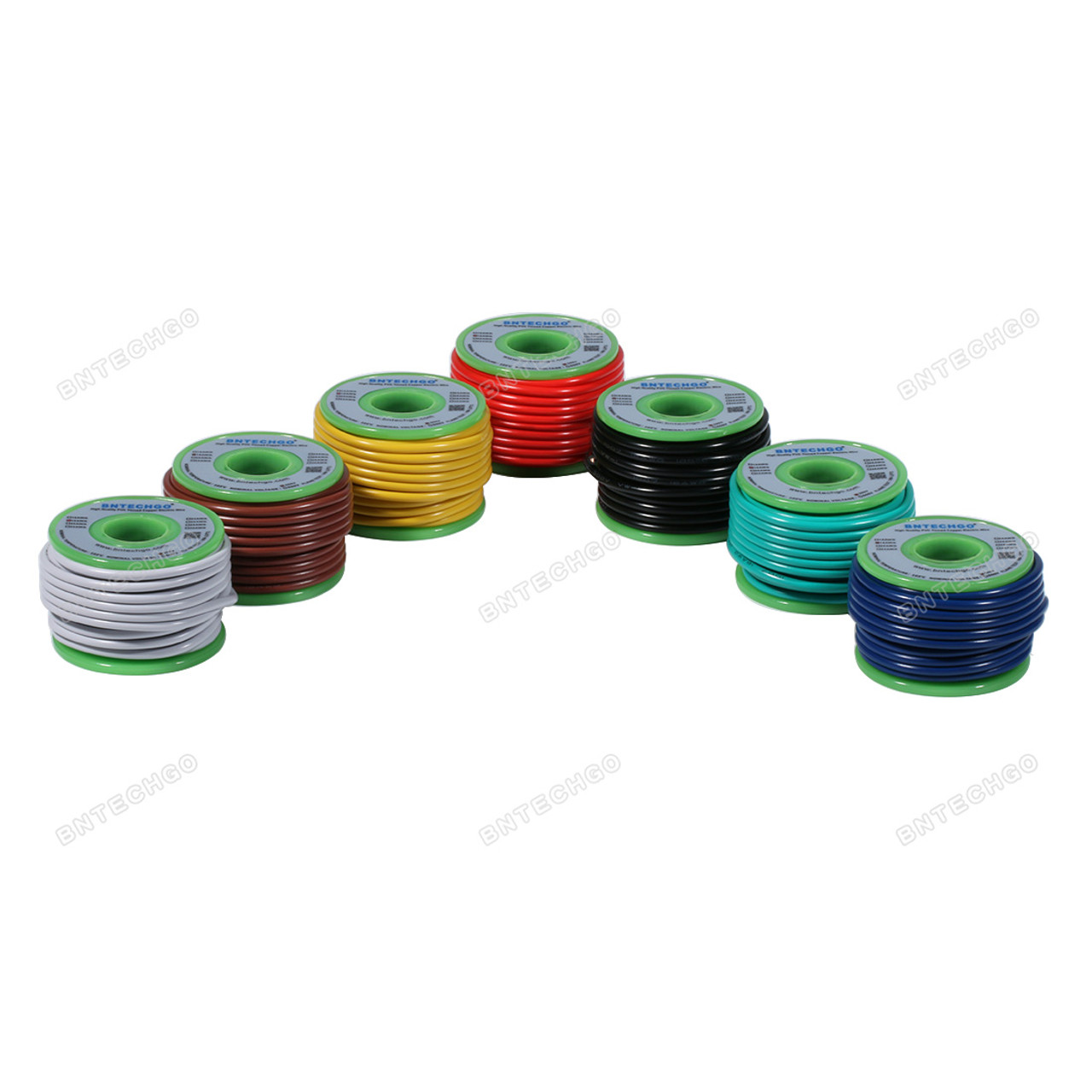 BNTECHGO 18 Gauge PVC 1007 Solid Electric Wire Kit 7 Color Each 20 ft 18  AWG 1007 Hook Up Tinned Copper Wire