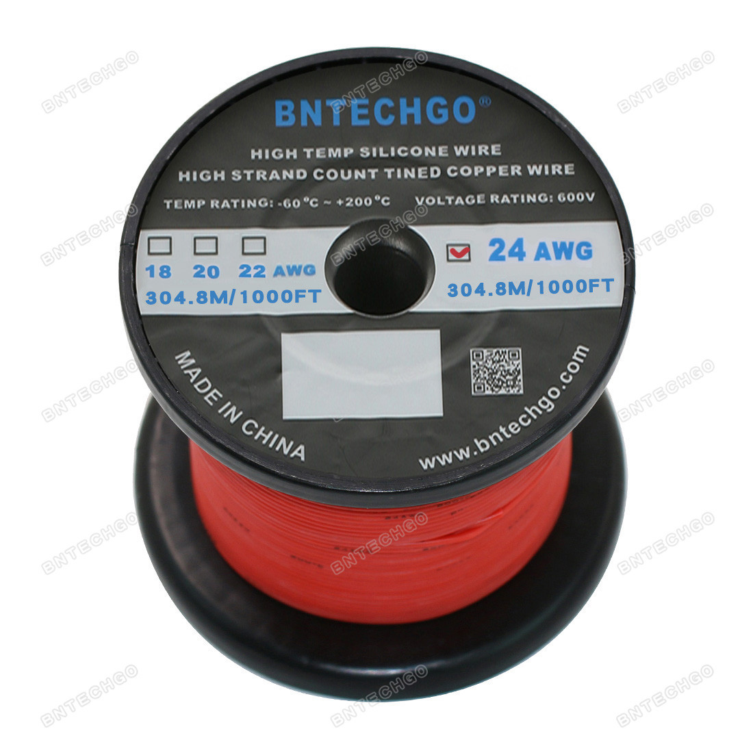 24 gauge silicone wire spool black 500 feet ultra flexible