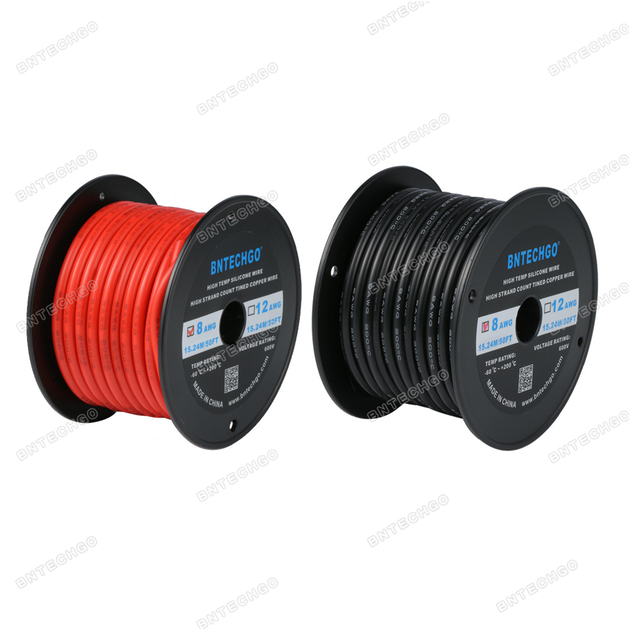 BNTECHGO 10 Gauge Silicone Wire Ultra Flexible 20 Feet(Black and Red Each  Color 10 ft) High Temp 200 deg C 600V 10 AWG Stranded Tinned Copper Wire