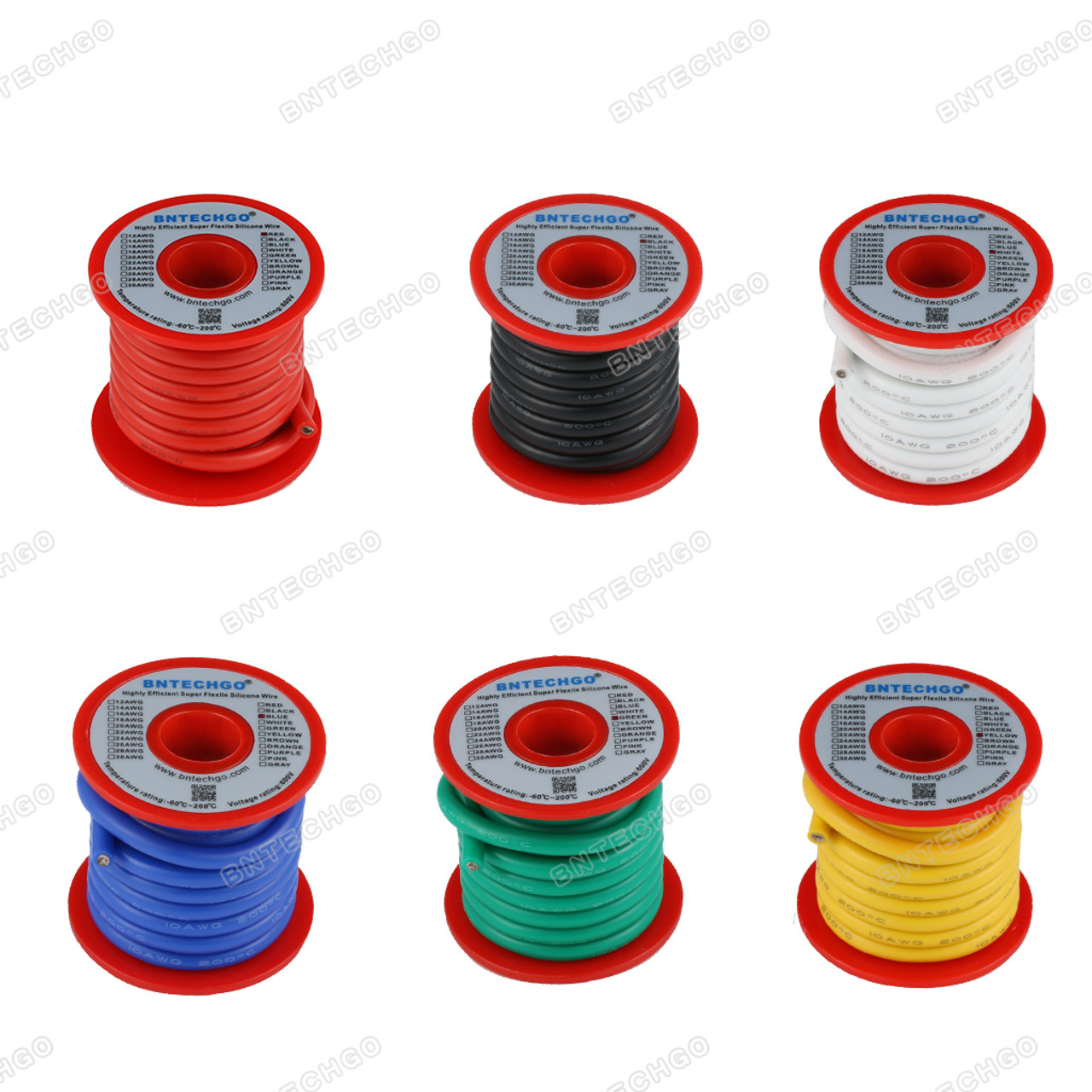 BNTECHGO 30 Gauge Silicone wire red and black each 10ft black