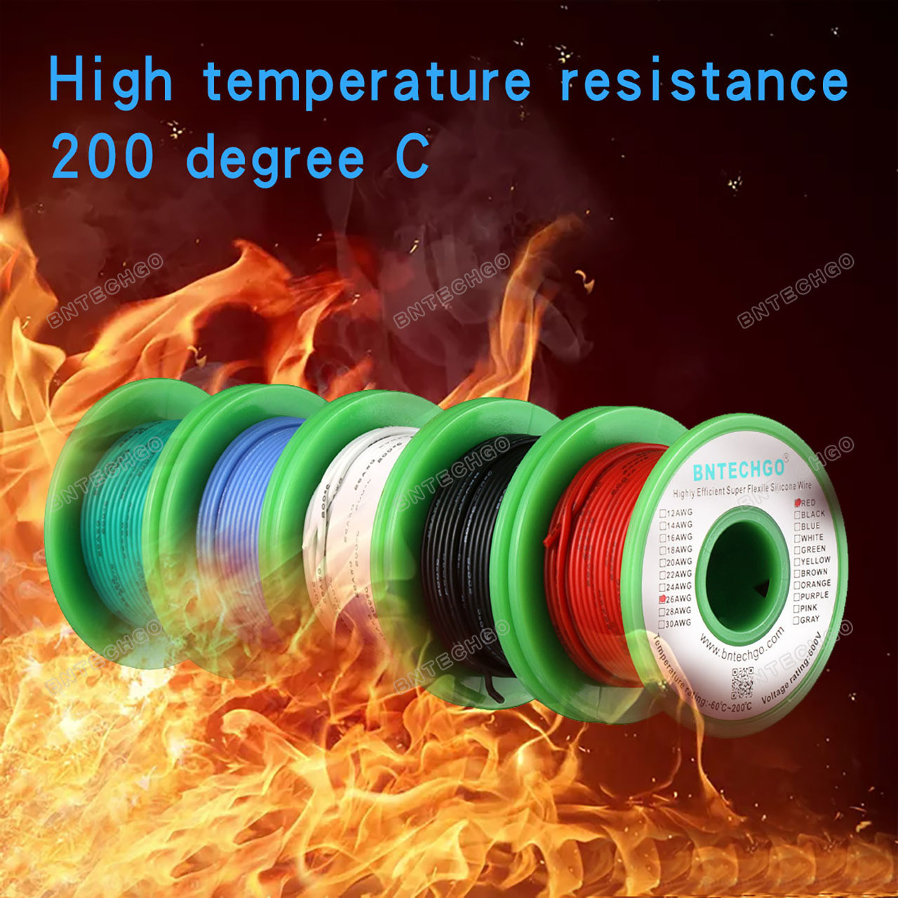 26awg silicone wire kit ultra flexible high resistant 200 deg c