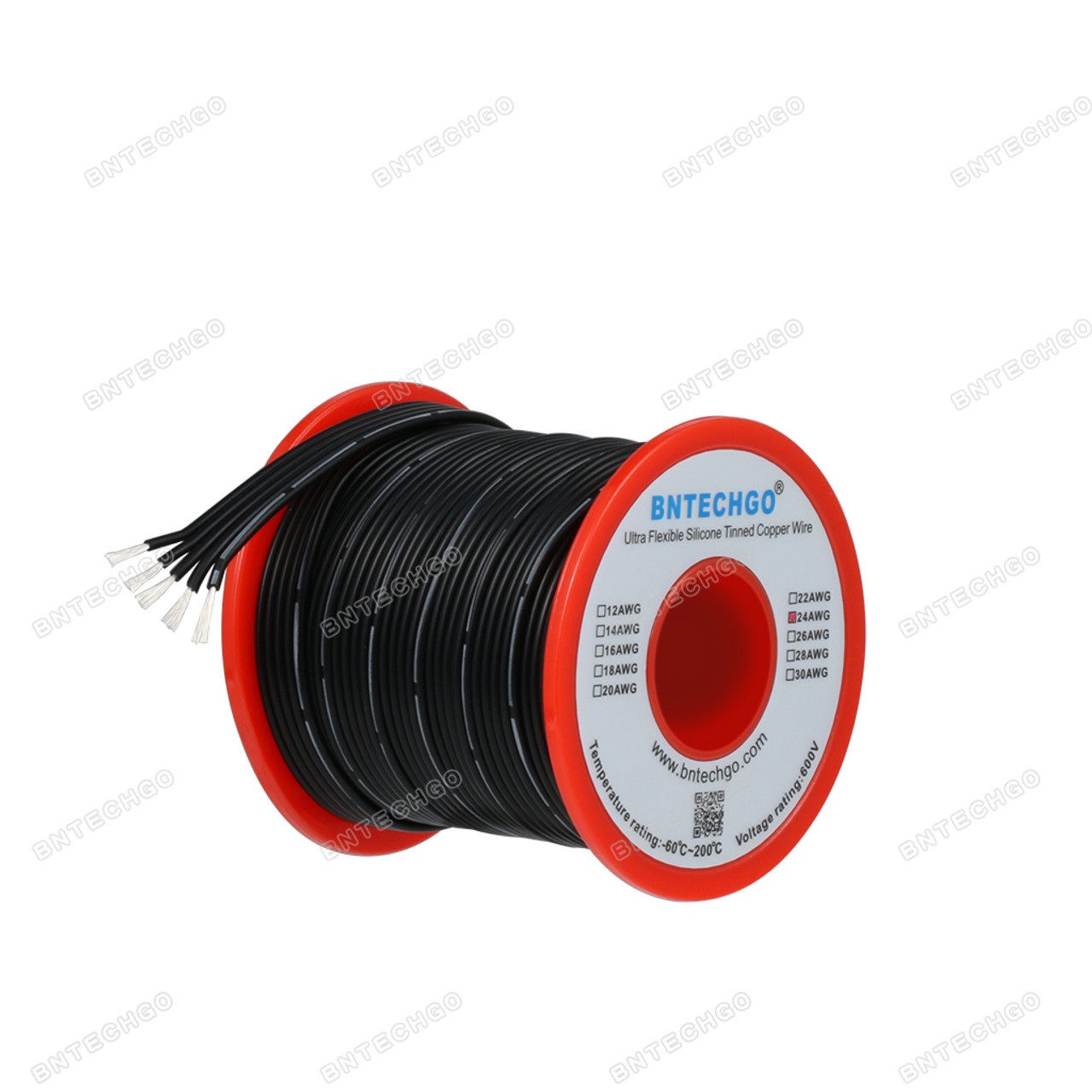 14 AWG Flexible Red Black 2 Conductor Parallel Silicone Wire