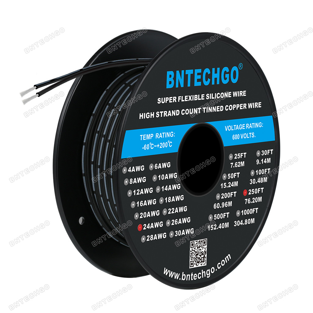 24 AWG Flexible Soft Silicone Rubber Parallel Wire Strand Wire High ...